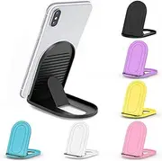 Cell Phone Stand, 6pack Portable Foldable Desktop Cell Phone Holder Adjustable Universal Multi-Angle Cradle for Tablet iPad Mini iPhone X/8/7 Plus/7/6s/6 Samsung Galaxy, Black, White, Blue (6PACK)