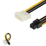 4 Pin Molex IDE to 6 Pin PCI-E Graphic Card Power Connector Cable Adapter