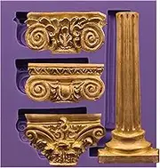 Funshowcase Ancient Greek Pillars Fondant Candy Mold for Sugarcraft, Cake Decoration, Cupcake Topper, Chocolate, Pastry, Polymer Clay, Soap Making, Epoxy Resin, Crafting Projects