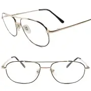 Classic Retro 80s 90s Aviation Spring Hinge Gold 1.00 Reading Reader Glasses