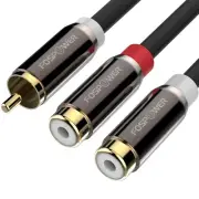FosPower Y Adapter [8 inch] 1 RCA (Male) to 2 (Female) 1 Male 2 Female