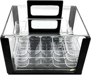 Yuanhe 600 Chip Clear Acrylic Poker Chip Carrier-Includes 6 Chip Racks