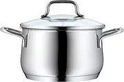 [WMF] Brilliant Saucepan Small 16 cm Glass Lid Induction 2 L Cromargan Stainless Steel Satin Matte Uncoated