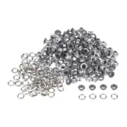 Grommets Kit 200set-4.5mm 3/16" Hole Metal Eyelets Grommet Tool,Grey