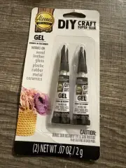 DIY Craft Super Glue Gel (2 Pack) Aleene’s Original Wood Leather Glass Gel Glue