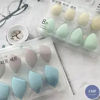 在飛比找蝦皮購物優惠-韓國 大創 美妝蛋 8入 單顆 水滴 斜角 大創美妝蛋 韓國