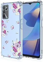 [WOBURN] Silicone Case for Oppo A16 / A16s / A54s Case, Mobile Phone Case Thin Soft Painted Prints TPU Soft Shockproof Transparent Protective Cover Bumper Gift (A68)