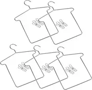 5 Sets Doll Hanger Dolls Clothes Hangers Miniature for Our Dollhouse Small Mini House Ornaments 18 Doll Accessories Silver Iron