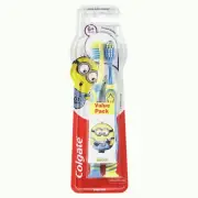 COLGATE KIDS TOOTHBRUSH YOUTH SOFT 2 PK MINIONS 6+ YEARS EXTRA PACK