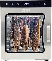 Stainless Steel Biltong Box Food Dehydrator and Drying Cabinet - Large 10 Trays, 5 Hanging Rods, with 20-90°C Temperature Control - Perfect for Drying Biltong, Meat, Vegetable & Fruit