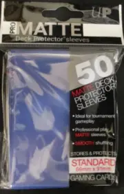 50 Ultra Pro BLUE MATTE Standard Size Deck Protector Sleeves Pack MTG