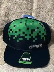 MINECRAFT video Game PLAYSTATION 5 Creeper Steve BOYS Youth OSFM NEW HAT Cap
