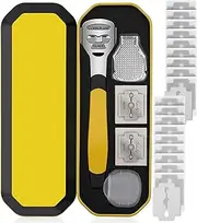 Foot File Tool Set, Callus Remover, Stainless Steel Skin Remover, Pedicure Tools, Shaver, Scraper with 20 Replacement Blades for Removing Dead Skin, Exfoliating and Foot Care