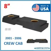 Fits Chevy Silverado Crew Cab 2001-2006 8" Dual Sub Box Subwoofer Enclosure