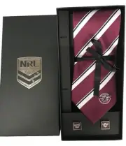Manly Sea Eagles NRL Cuff Links and Tie Gift Set
