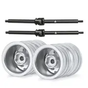 FLYXM 1.0 Metal Rear Wheel Rims Hub for 1:24 Axial SCX24 RC Crawler Car