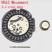 6 o 'clock date Black Single Calendar VK series63 Watch movement VK series 63 Qu