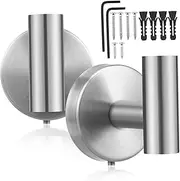 Happyyami 2pcs Coat Hooks Wall Mounted Hanger Hooks for Bathroom and Kitchen Durable Towel Organizers Screw Installation Sleek Design for Home Decor