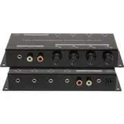 PRO2 PRO1340 4-Way Headphone Amplifier With Loop Out Loop-Out Via Both Stereo 3.5Mm and RCA Output