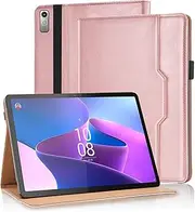 Case for Lenovo P11 Gen 2 11.5 Inch (TB350FU/TB350XU 2022) Premium PU Leather Adjustable Stand Tablet Cover with Hand Strap, Auto Sleep/Wake Shockproof Smart Case Lenovo Tab P11 Gen 3, Rose Gold