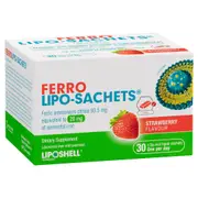 Ferro Lipo-Sachets Strawberry Flavour 30 Sachets
