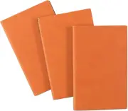 Field Notebook - 3.5"X5.5" - Leather Material - Lined Memo Book - Pack of 3 (Ora
