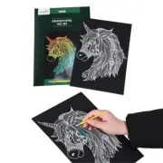 Neliblu Rainbow Scratch Art for Kids - Multicolor Animal Design