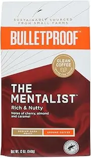 Bulletproof The Mentalist Ground Coffee, Medium Dark Roast, 12 oz
