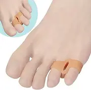 Chiroplax Tailor's Bunion Corrector Pads Bunionette Pain Relief Silicone Pinky Toe Straightener Separator Spacer Sleeve Cushion Splint Protector for Men & Women (4 Pads, Shims - Size Small)
