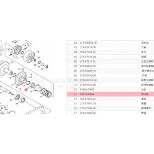 清倉庫料號 93210-42804 YAMAHA山葉原廠4 護油圈 開閉盤 油封 勁豪 Jog Limi 125