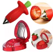 Strawberry Slicer Cutter Strawberry Corer Strawberry Huller Fruit Leaf Stem Remo