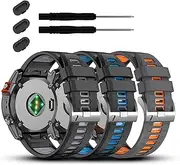 [XNWKF] 22mm For Garmin Fenix 7/7 Pro/6/6 Pro/5/5 Plus Watch Band,Soft Quickfit Silicone Straps For Forerunner 965 955/Approach S70 47mm/Instinct 2/quatix 7 Smartwatch