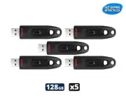 Sandisk Ultra 128GB USB 3.0 Flash Drive Thumb Drive Pen Drive (5 Pack)