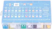 Eacam Car Fuses Assortment Kit Aluminum Alloy Type Automotive Replacement 2-40A with Puller, Transparent Casing, Color Coded, Molded, Lock
