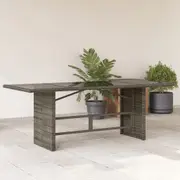 Garden Table Dining Coffee Side Table Outdoor Furniture Poly Rattan vidaXL