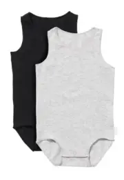 New Bonds Wonderbodies Singletsuit 2 pack Size 0 6-12 Months Bnwt Black Grey