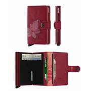 Secrid Miniwallet Compact RFID Wallet - Magnolia Rosso Stitch
