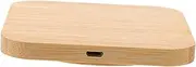 HEALEEP 1PC Wireless Phone Charger Creative Wooden Charging Plate for Quick Wireless Charging Portable Design for Home Outdoor Use Safe Overheat Protection Yellow Wood Grain