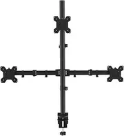Universal 4 Screen Splicing Computer Rack Base with Rotating Bracket for Three or Four Screens TV Mount and Stand for Desktop
