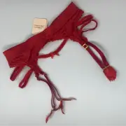 Agent Provocateur Tammi Red Silk Suspender AP2 Small NWT $170