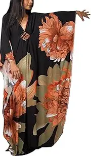 [Onhaway] Swimsuit Cover ups Plus Size Caftans Beach Cover Up Maxi Beach Dress Kaftan