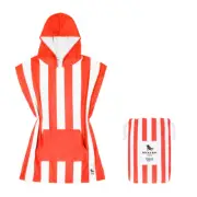 Dock & Bay: Quick Dry Hooded Towel Poncho Mini Cabana Collection - Waikiki Coral