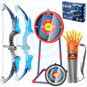 HOLIBIBE 2 Pack Kids Bow and Arrow, 20 Suction Cup Arrows, 2 Archery Targets&...