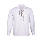 Half White High Quality Jacobite Ghillie Shirts Men's Jacobean Shirts