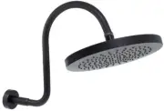 Rain Shower Head 10 in. 1-Spray Gooseneck Shower Arm Flange Set Rubbed Bronze