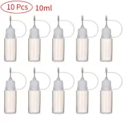 10x Precision Needle Tip Empty Bottle Dropper 5/10ml for Glue DIY Quilling Craft