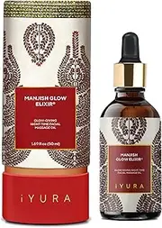 [The Ayurveda Experience] Iyura Manjish Glow Elixir - Traditional Glow-Boosting Face Moisturizer For An Instant Dewy Glow & Clear-Looking Skin – Lightweight, 100% Natural Nighttime Face Oil 1.69 Fl Oz (Pack Of 1)