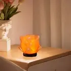 Himalayan Salt Lamp Crystal Salt Rock Lamp Decor with Base (Rose Color Light) AU
