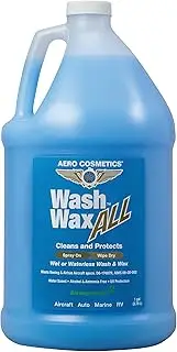 Aero Cosmetics Wet Or Waterless Car Wash Wax Aircraft Quality Wash Wax for Your Car Rv & Boat. 1 Gallon Blue