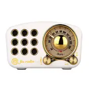Nevenka Retro Classic Style Bluetooth Speaker FM Radio with Strong Bass-White